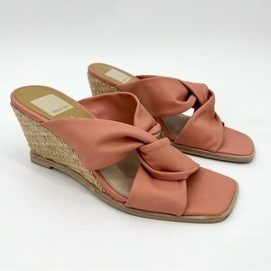 Dolce Vita Ninna Knot Coral Wedge Sandals Size 7
